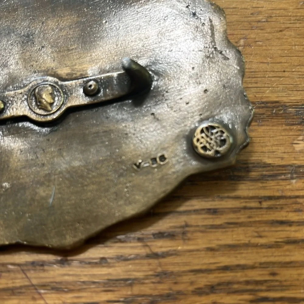 Livingston Wells & co big brass belt buckle
